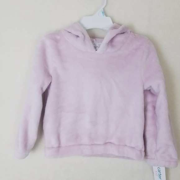 Carter's Kids‎ Plush Fleece Pullover Hoodie Girl's size 5 in Pastel Pink - Picture 1 of 10